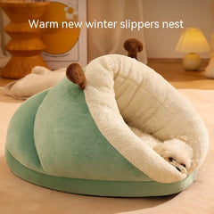 Pet Bed Winter Cat Dog Slippers Small Nest