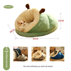 Pet Bed Winter Cat Dog Slippers Small Nest